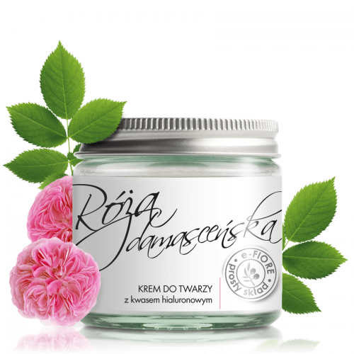 e-Fiore Krem intensywnie nawilżający z różą damasceńską i kwasem HA — 60 ml