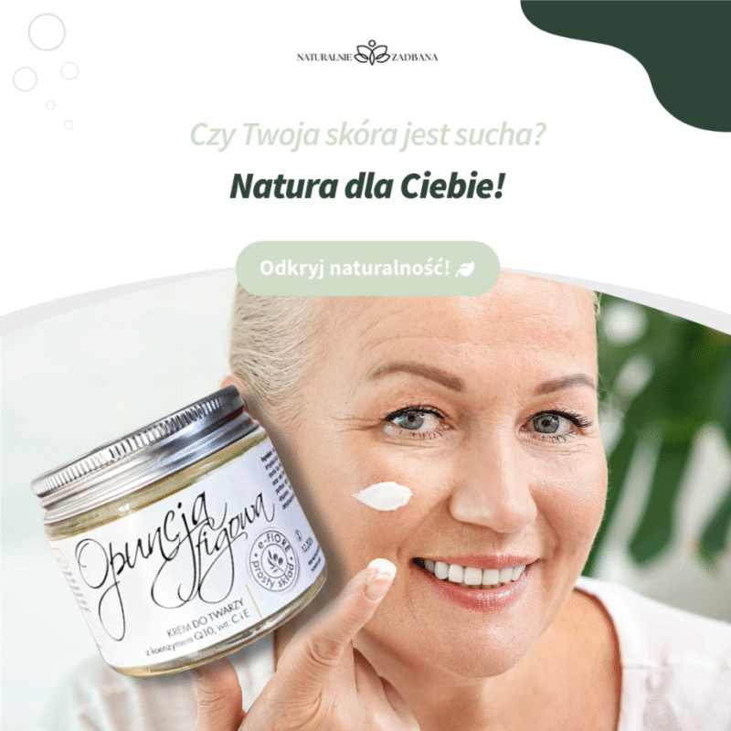 NATURALNY KREM ODMŁADZAJĄCY DO TWARZY Z OPUNCJĄ FIGOWĄ, KOENZYMEM Q10 I WITAMINĄ C i E 60ML - obrazek 3