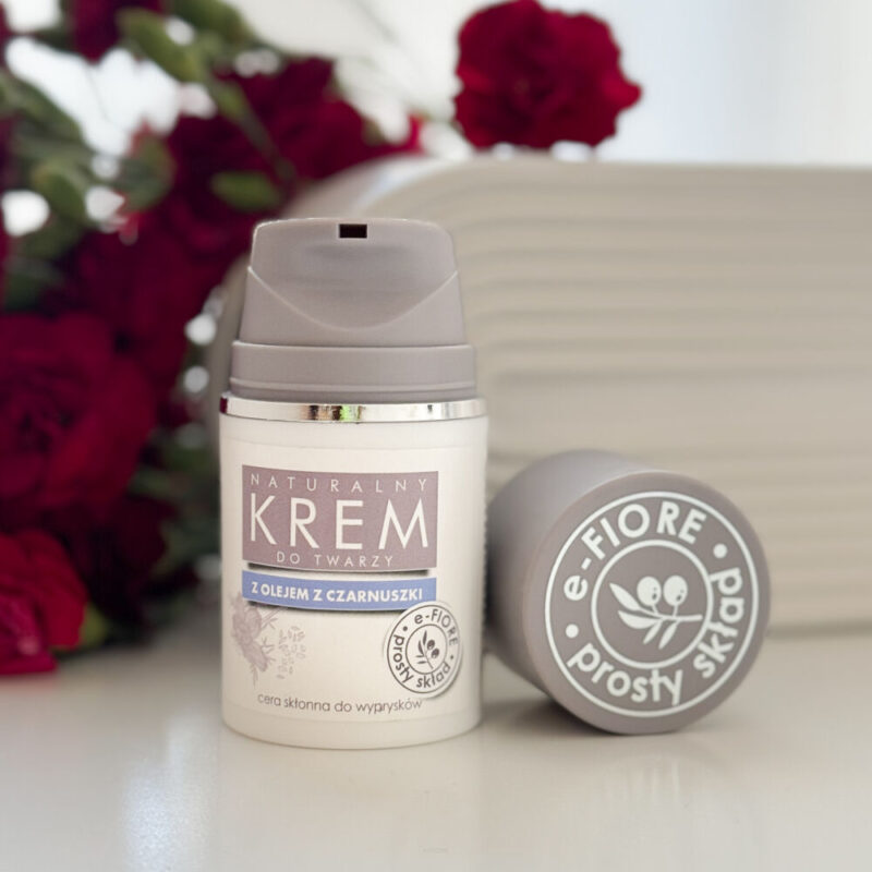 e-Fiore Krem do twarzy z CZARNUSZKĄ cera mieszana, tłusta, wypryski 50ml - obrazek 2