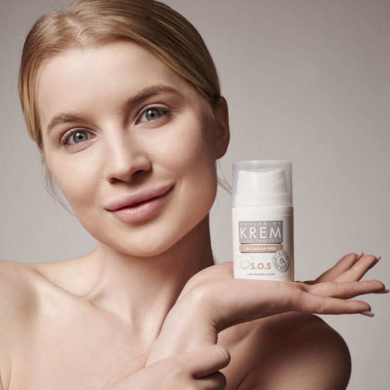 SOS Krem do twarzy z Masłem Shea - cera bardzo sucha i wrażliwa - 50ml - E-Fiore - obrazek 2