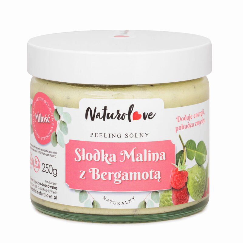 Solny Peeling Słodka MALINA z BERGAMOTĄ