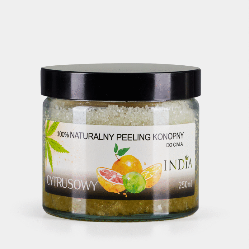 100% Naturalny Konopny peeling cytrusowy do ciała, 250 ml