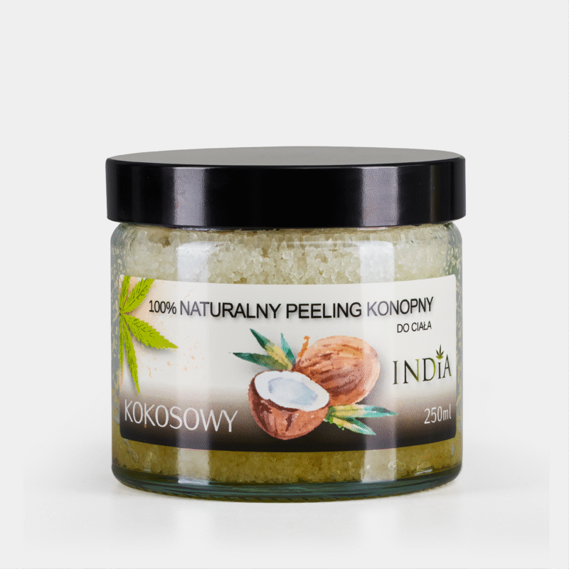 100% Naturalny Konopny Peeling Kokosowy do Ciała – 250 ml
