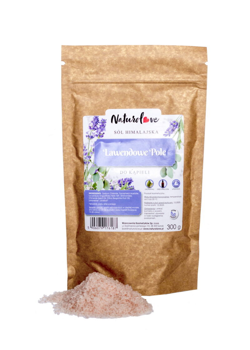 Sól Himalajska do kąpieli LAWENDOWE POLE 300g