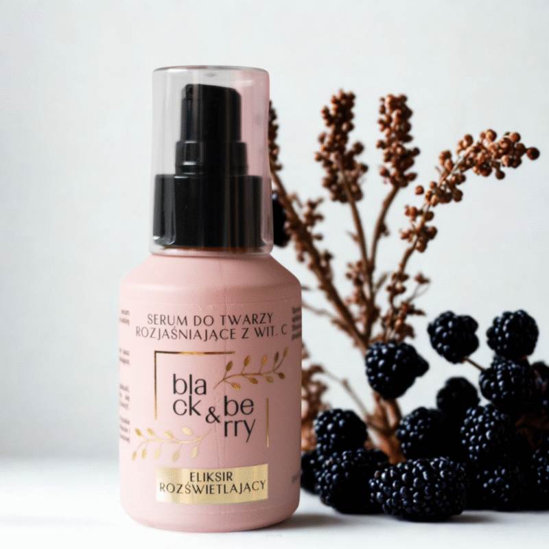 BLACK & BERRY Serum Rozświetlające cerę zmęczoną, naturalne kwasy i humektanty 60ml - obrazek 3