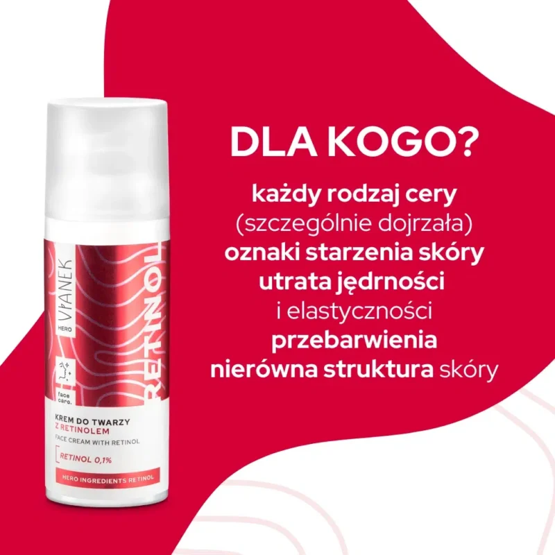 Krem do twarzy z retinolem VIANEK HERO, 50ml - obrazek 2