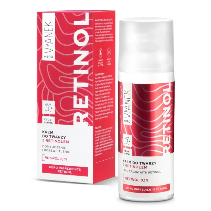 Krem do twarzy z retinolem VIANEK HERO, 50ml