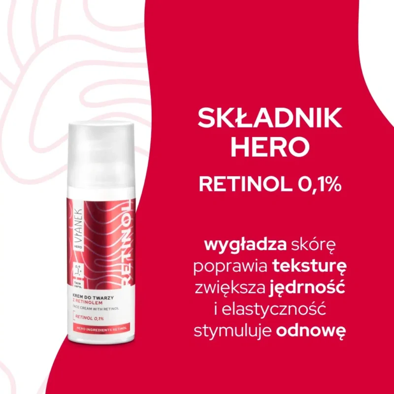 Krem do twarzy z retinolem VIANEK HERO, 50ml - obrazek 4