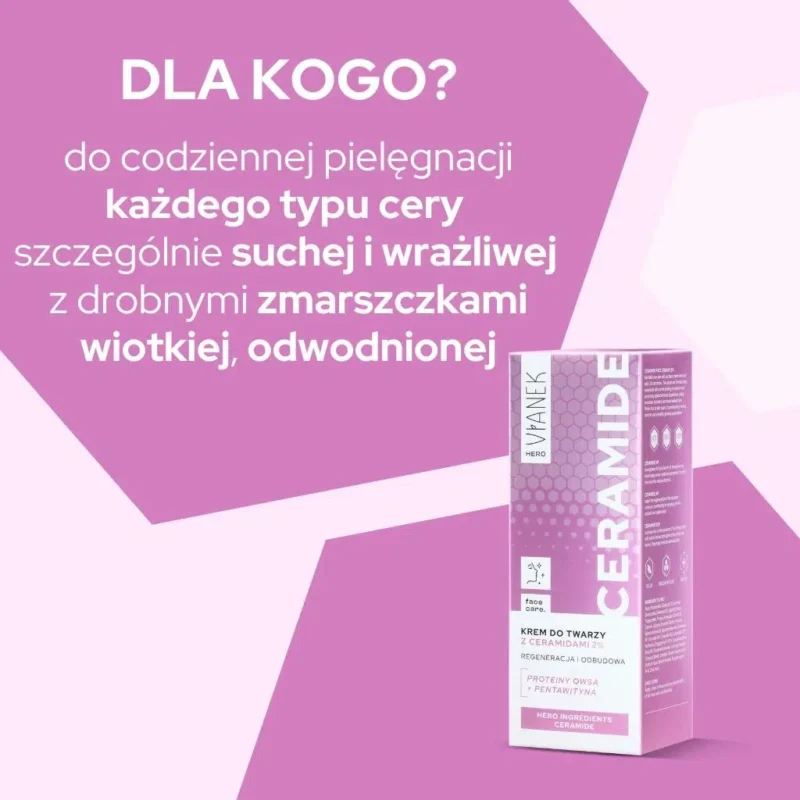 VIANEK HERO Krem do twarzy z ceramidami, 50ml - obrazek 2