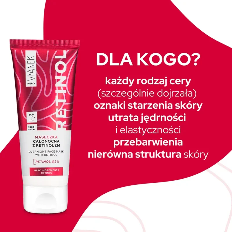 Maseczka całonocna z retinolem VIANEK HERO, 75ml - obrazek 2