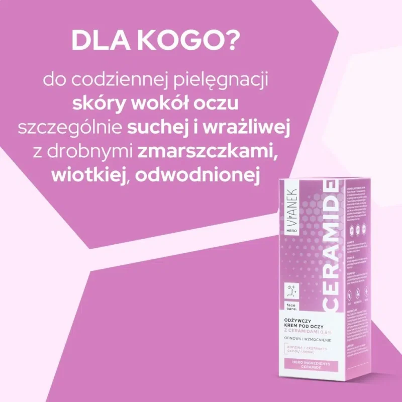 VIANEK HERO Odżywczy krem pod oczy z ceramidami, 15ml - obrazek 2