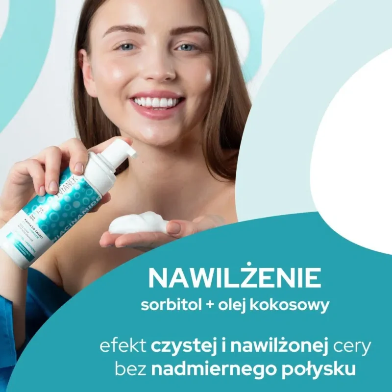 VIANEK HERO Pianka do mycia twarzy z niacynamidem, 150ml - obrazek 4