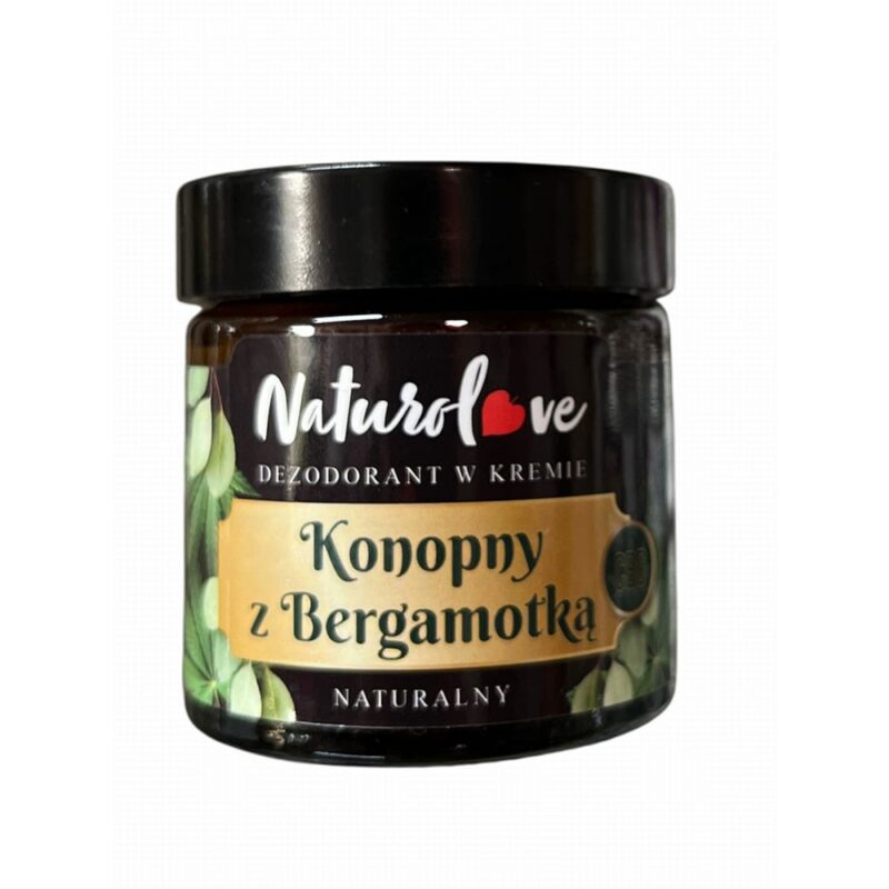 Dezodorant w kremie konopny z bergamotką 60 ml – świeżość bez sody, alkoholu i aluminium | Naturolove